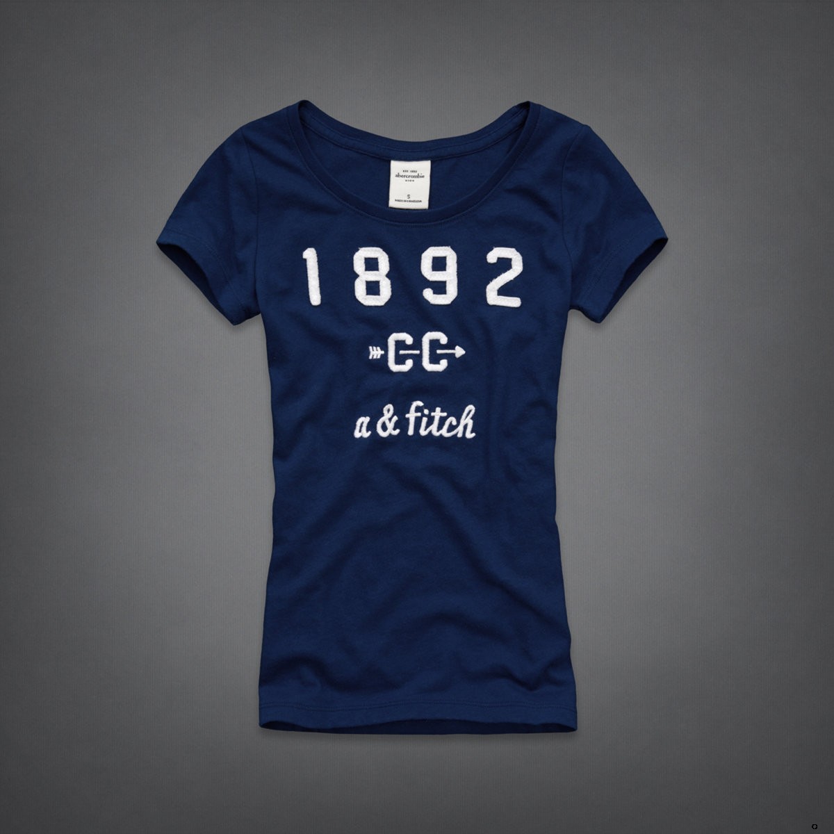 Abercrombie Fitch Mujeres De Cuello Redondo Corto Remera AF8247